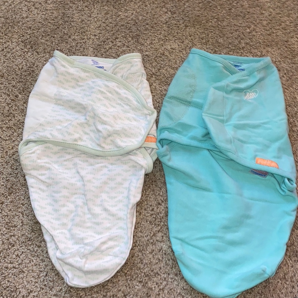 Two pack swaddle me easy onesies
